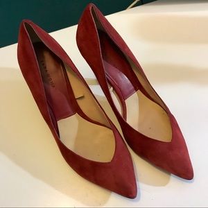 Zara Suede Heels Brick 8 (39)
